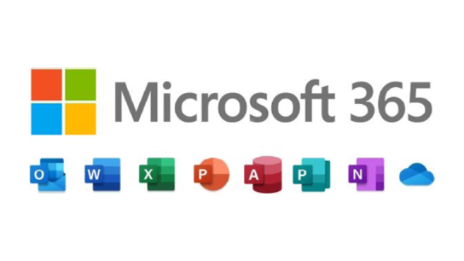 Microsoft Logo und Office-Icons