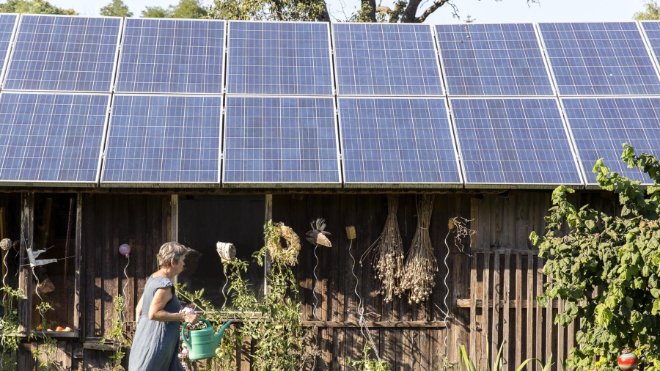 Solaranlage mit Modulklemmen